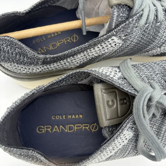 Cole Haan Men's GRANDPRO RNR STCHLT Knit Sneaker Grey Tan C27764 9.5M New - Picture 9 of 12